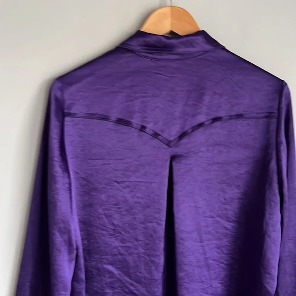 NANUSHKA madine satin Shirt (Purple) - Picture 10 of 13